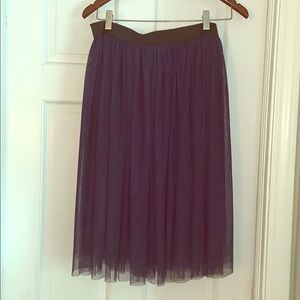 ModCloth Tulle Navy Blue Knee Length skirt
